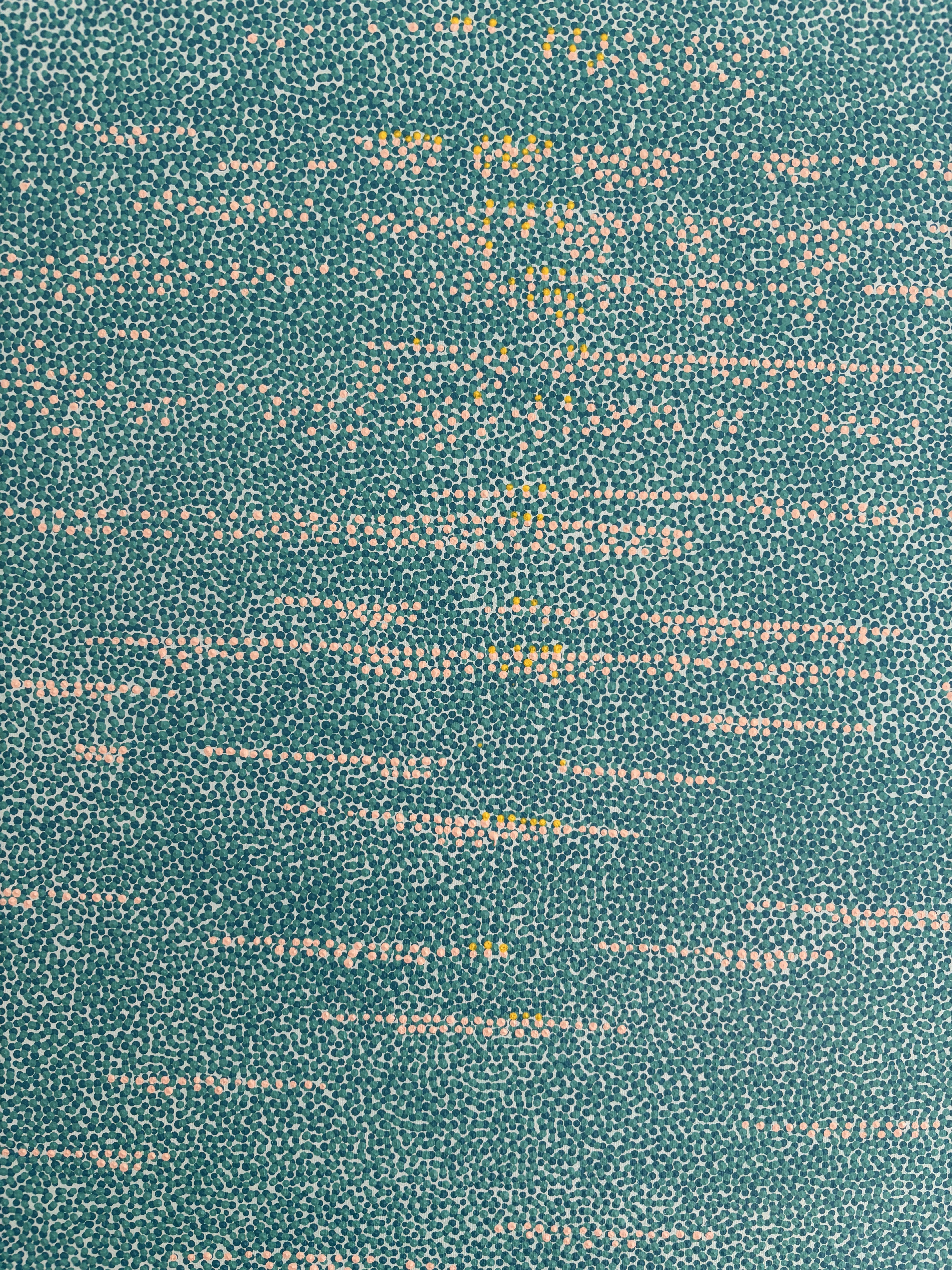 Quiet Current - deep turquoise field of dots inspired by the Adriatic Sea in Split